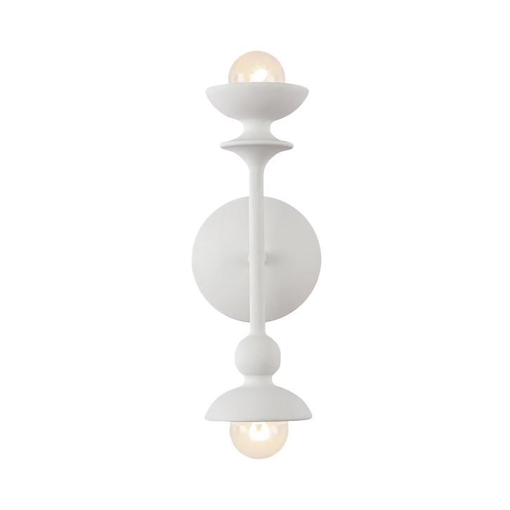 [WV328209AW] Luminaria decorativa tipo aplique 11", para lampara base E12. 120V, 2 x hasta 60W. Damp Location