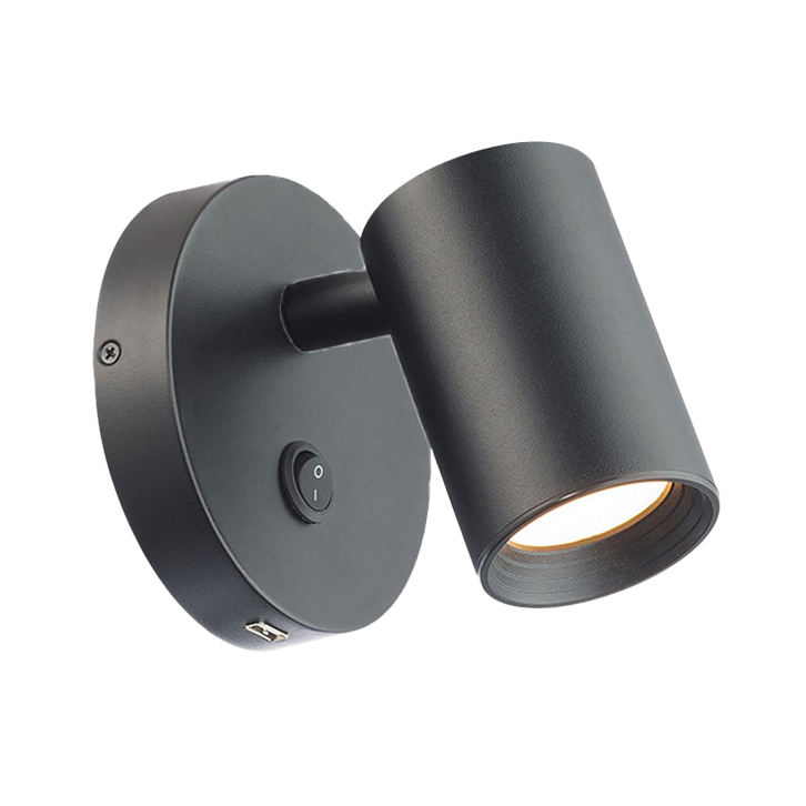 [BL-21205-BK] Luminaria decorativa tipo aplique 5" de LED integrado 8W, 3000K, 108lm. Dimeable TRIAC/ELV. Damp Location (Negro)