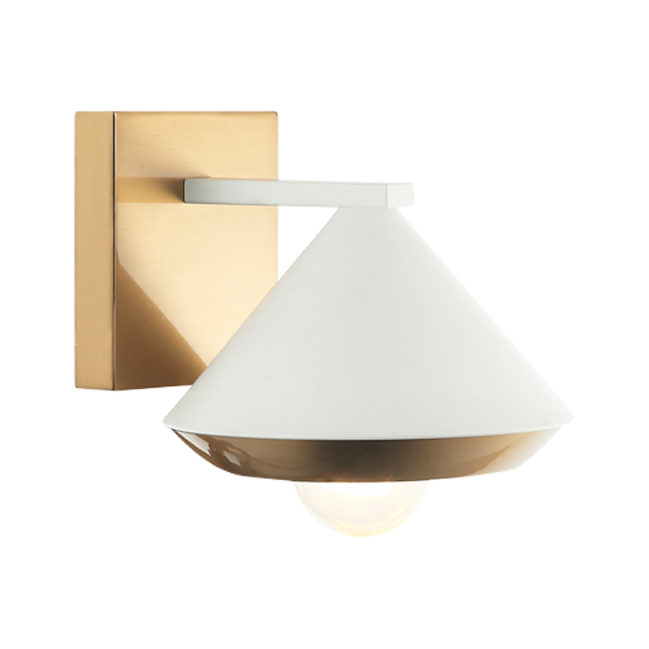 [S06801WHAG] Luminaria decorativa tipo aplique 6", para lampara base E26. 120V, hasta 60W. Damp Location
