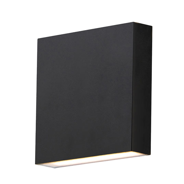[E23214-BK] Luminaria tipo aplique de exterior 6.25" de LED integrado 14W, 3000K, 1200lm. Dimeable TRIAC/ELV. Wet Location (Negro)