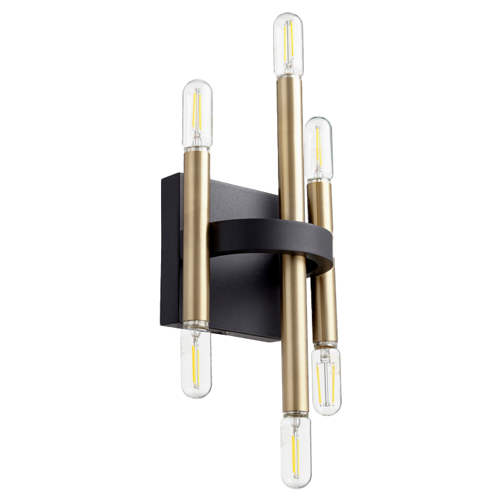 [50-6-6980] Luminaria tipo aplique de interior para lámpara base E12. 120 V, hasta 40 W. Damp Location