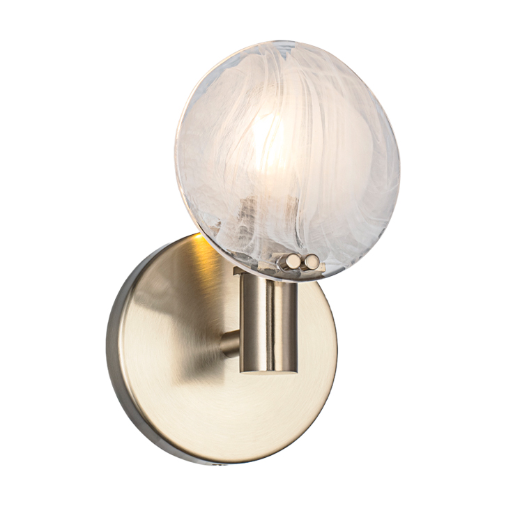 [W33801CG] Luminaria tipo aplique de interior, para lampara base E12. 120V, hasta 10W. Damp Location