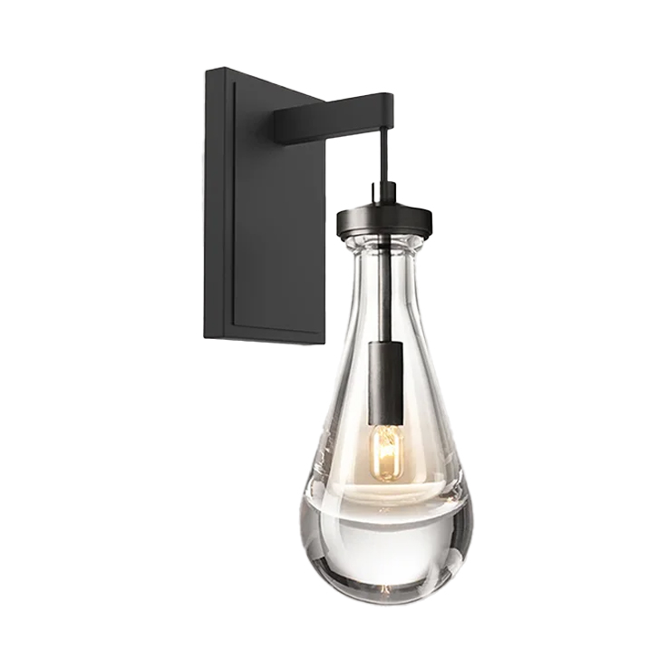 [WS88801-BK] Luminaria tipo aplique de interior, para lámpara base E12. 120V, hasta 40W. Dry Location