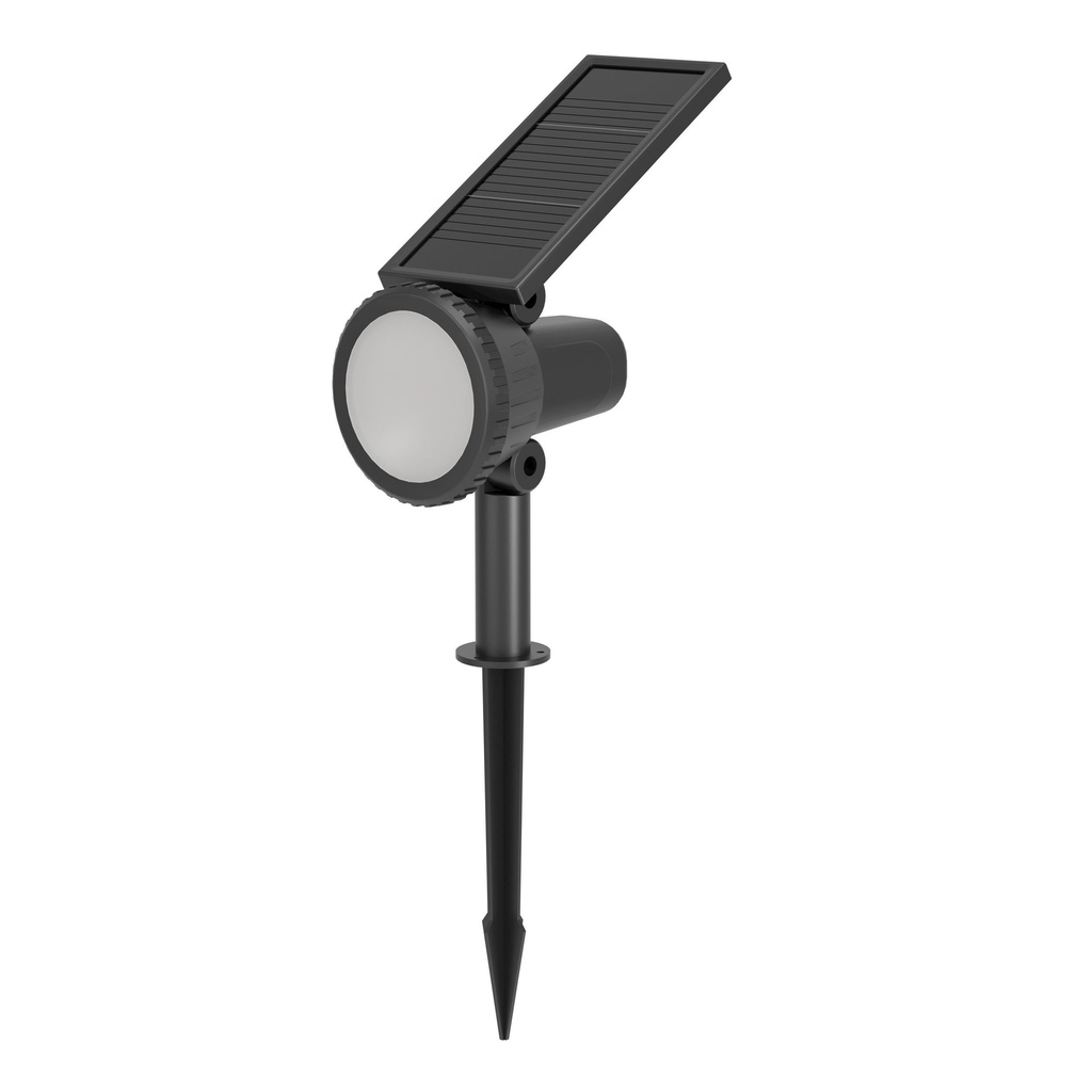[901069] Luminaria tipo estaca solar, LED integrado con control remoto ,3W, 230lm,RGB, 3000 K. Dimeable. Wet Location