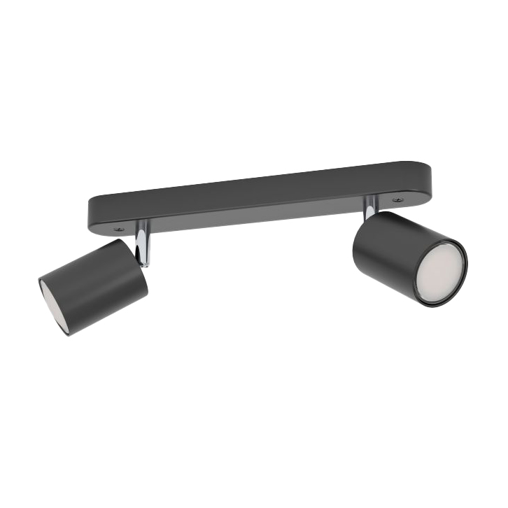 [74007] Luminaria tipo minispot doble para lampara base GU10. Hasta 2x5W. Dry Location