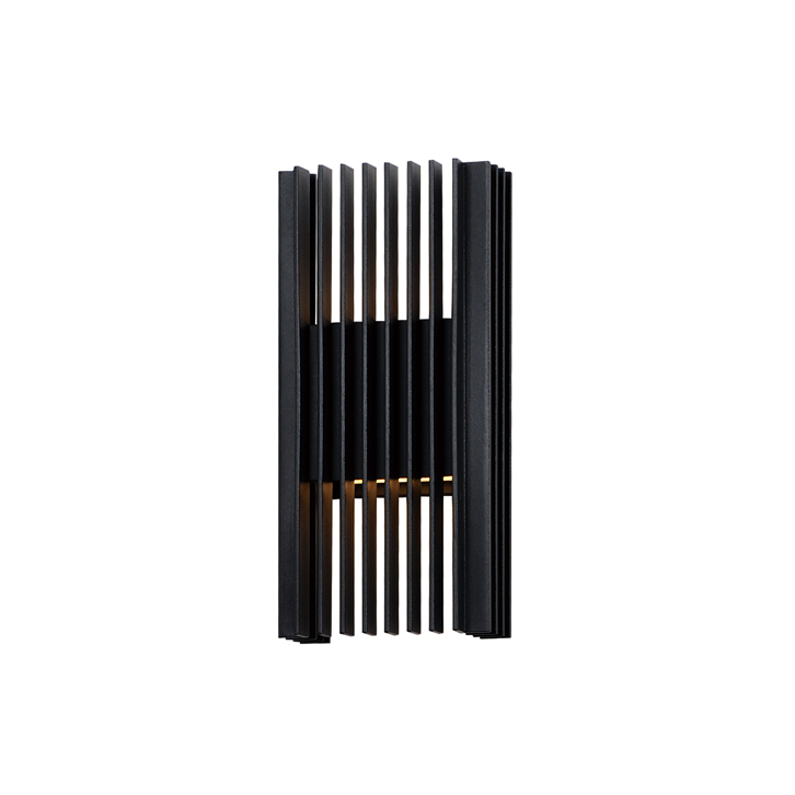 [E30114-BK] Luminaria tipo aplique de exterior 11.75" de LED integrado 12W, 3000K, 840lm. Dimeable. Wet Location.
