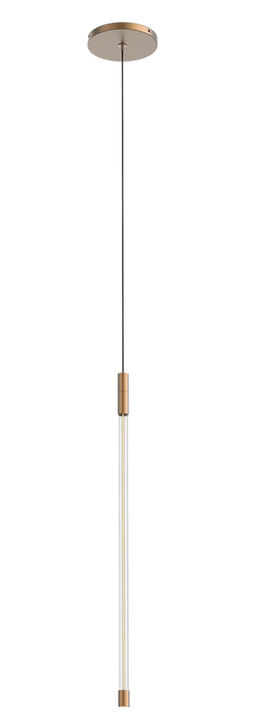 [PD75021-BK] Luminaria decorativa Colgante 21" de LED integrado 8W, CCT 2700K, 840lm. Dimeable TRIAC/ELV (Negro)